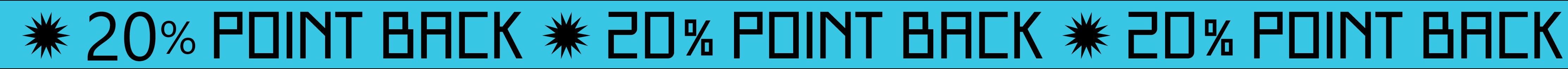 20% POINT BACK